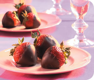 chocolate covered strawberries - great for tea time