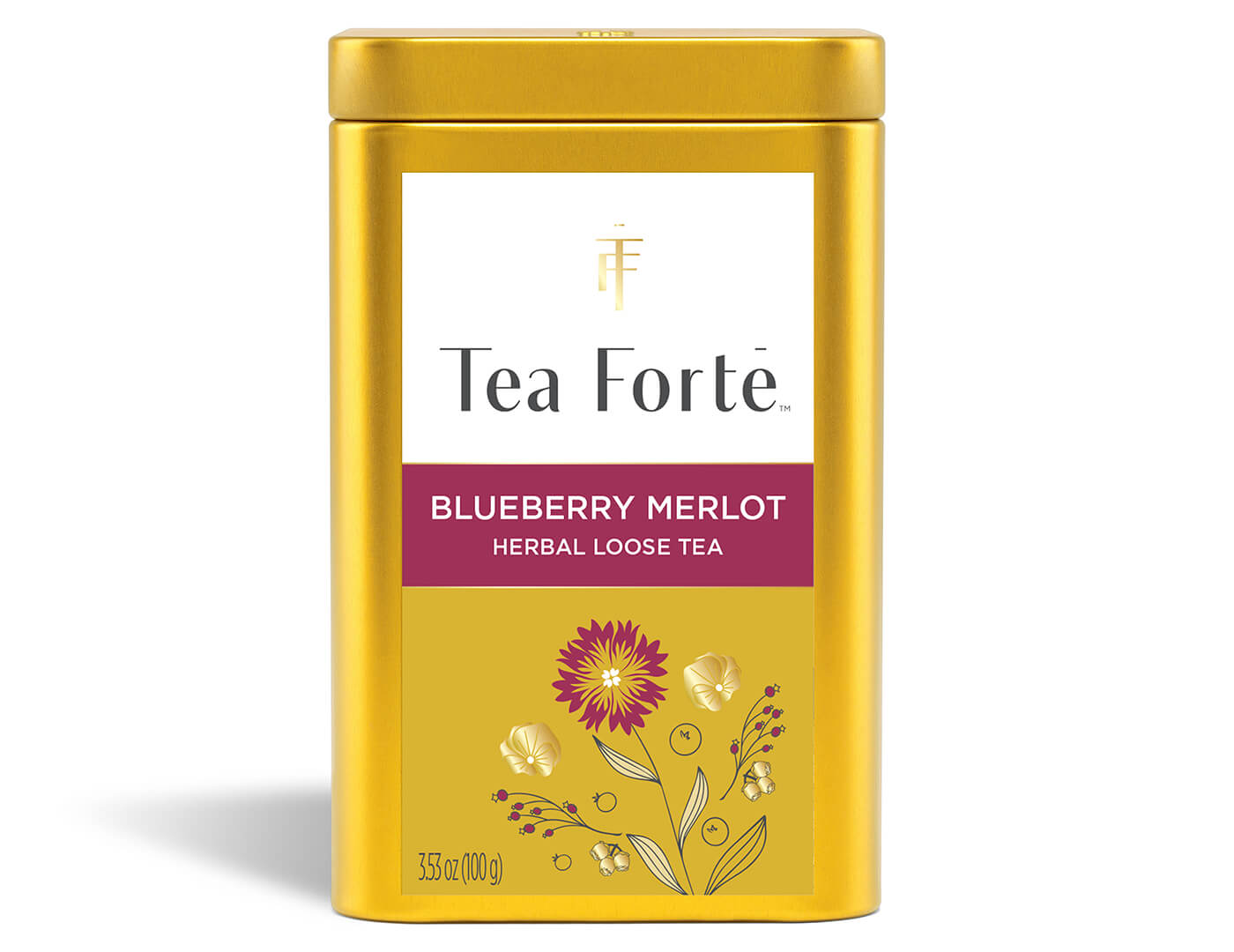 Blueberry Merlot tea in a Loose Leaf Tea Canister
