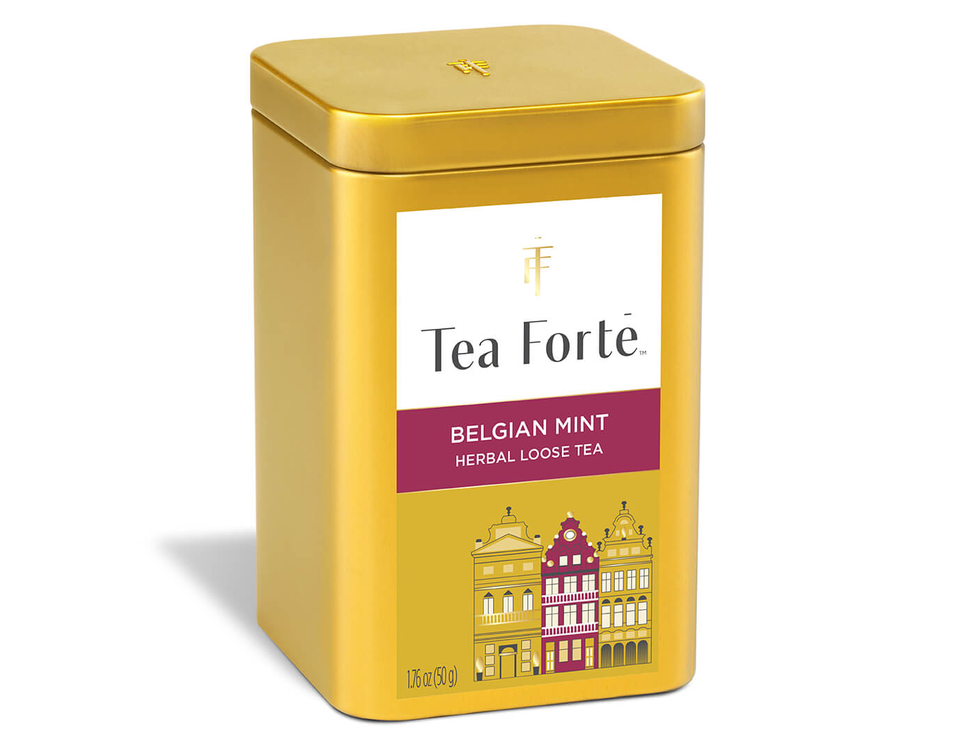 Belgian Mint Loose Leaf Tea Canister - side view