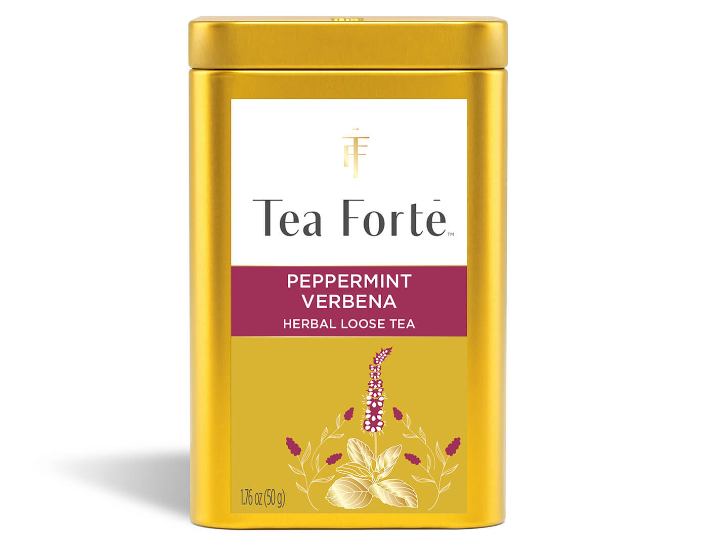 Peppermint Verbena Loose Leaf Tea Canister - front view