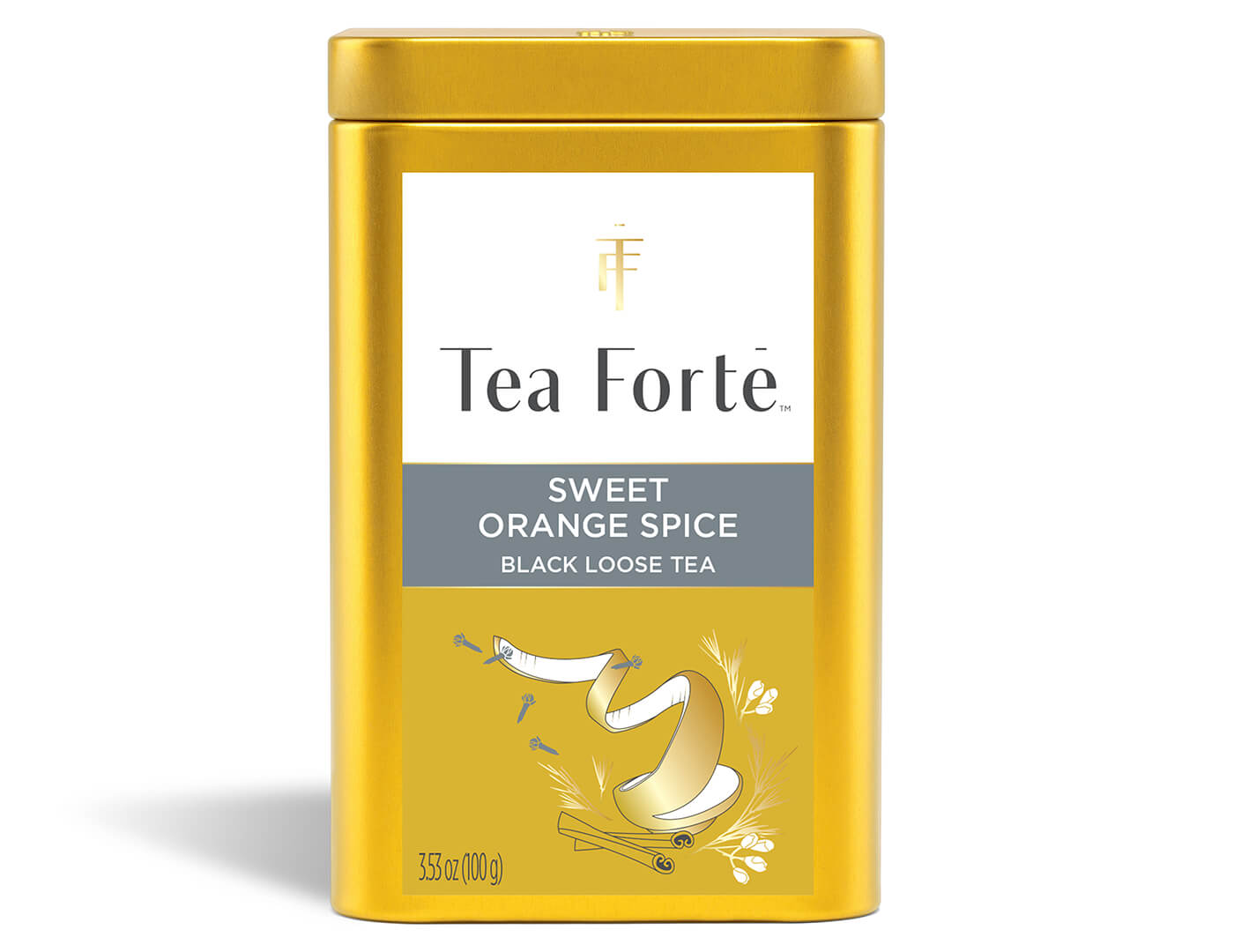 Sweet Orange Spice Tea Loose Leaf Tea Canister - front view