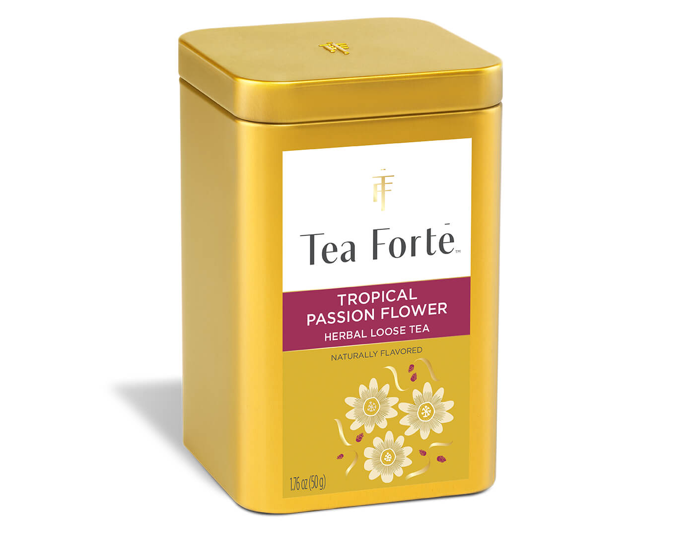 Tropical Passion Flower Loose Leaf Tea Canister - side view