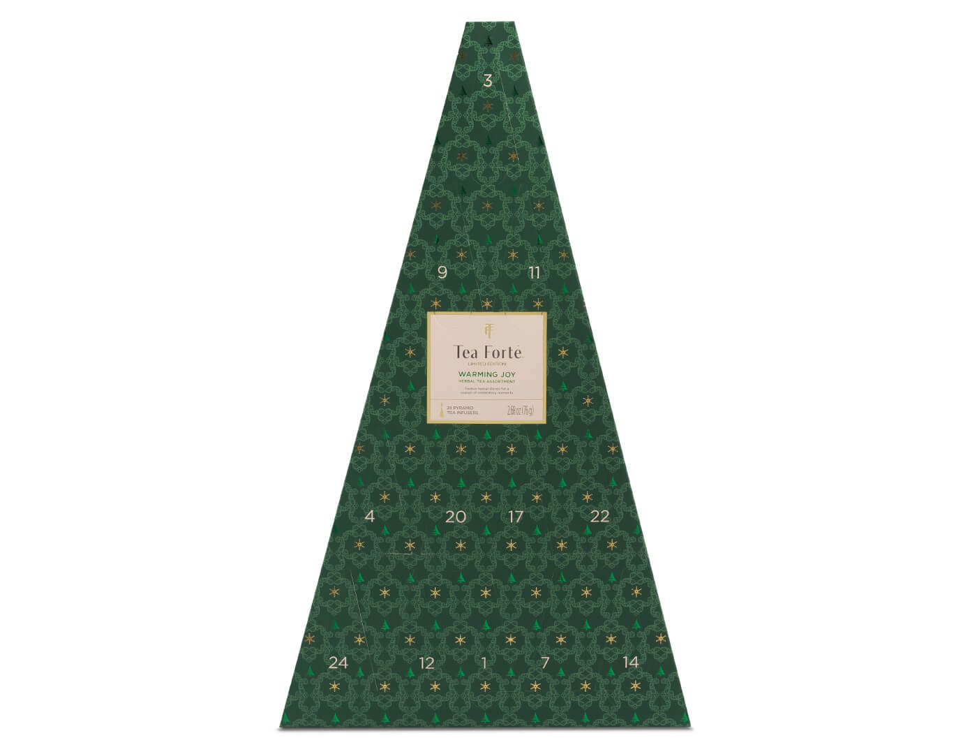 Warming Joy Herbal Advent Calendar with doors closed, front view