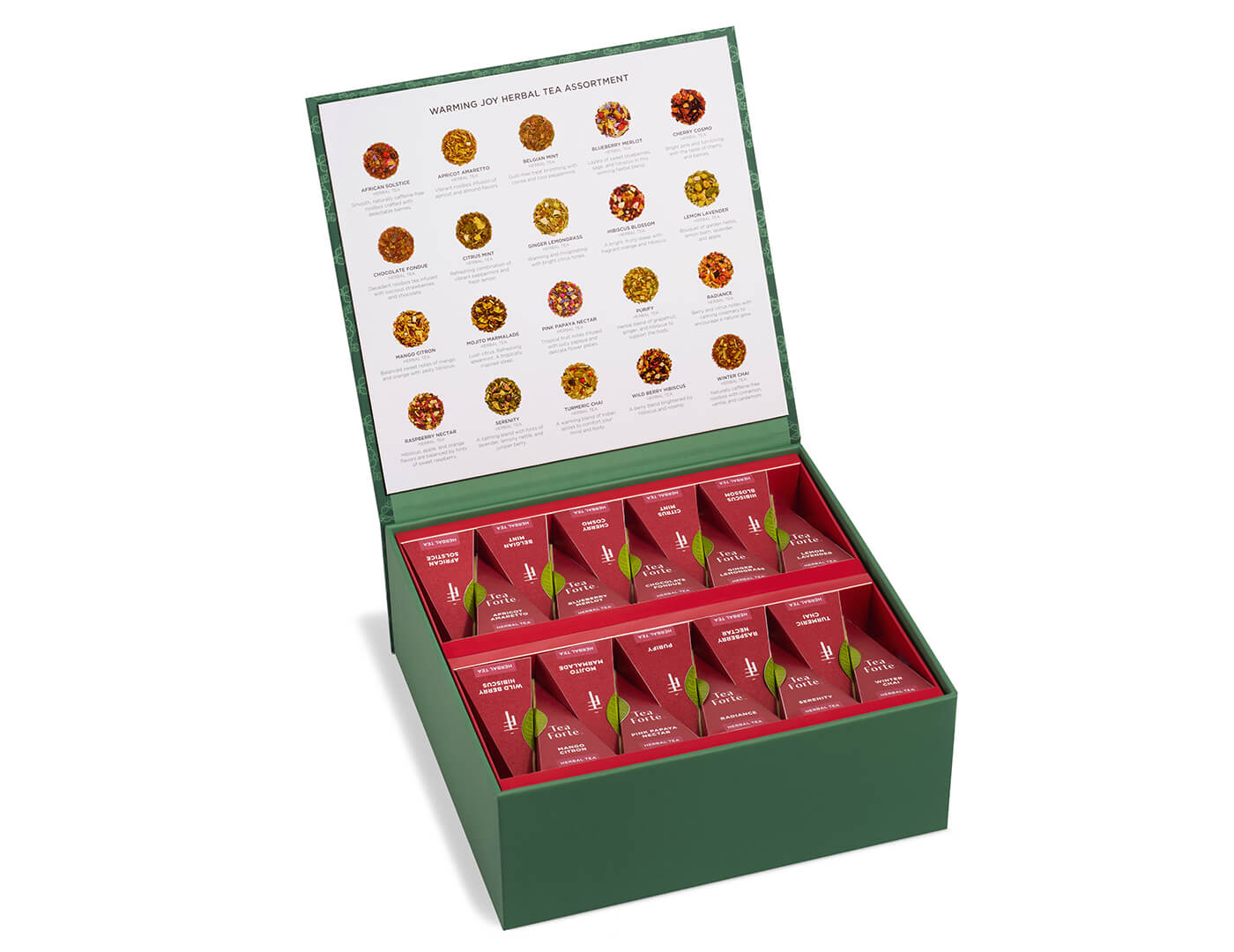 Herbal Tea Chest Warming Joy, open