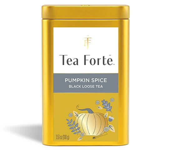 Pumpkin Spice Loose Leaf Tea Canister, front view