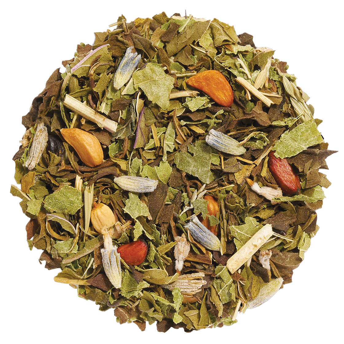 Peppermint Verbena loose leaf tea pile